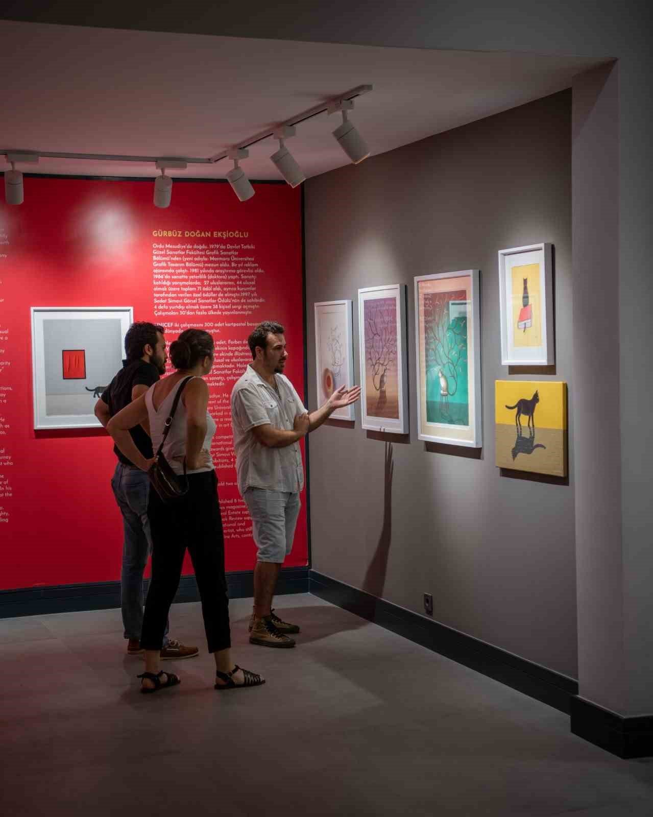 Kuşadası’nda ’Benim Kedilerim’ Sergisi açıldı