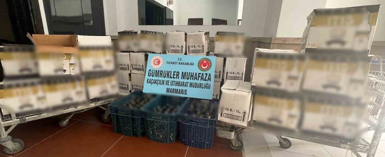 Bodrum’da 2 bin 199 şişe sahte içki ele geçirildi