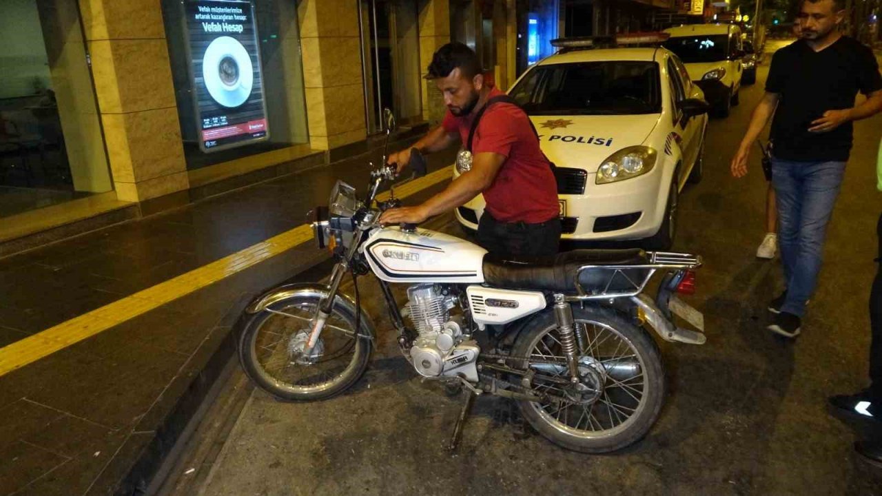 Çalıntı motosiklet polis denetimine takıldı