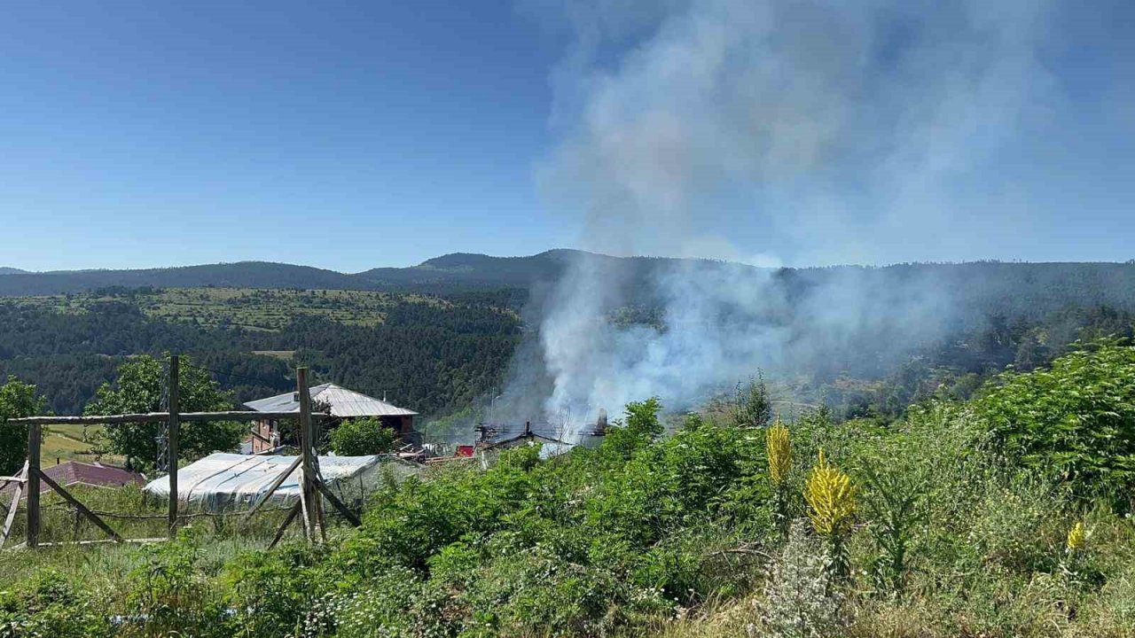 Traktörde çıkan yangın evi küle çevirdi