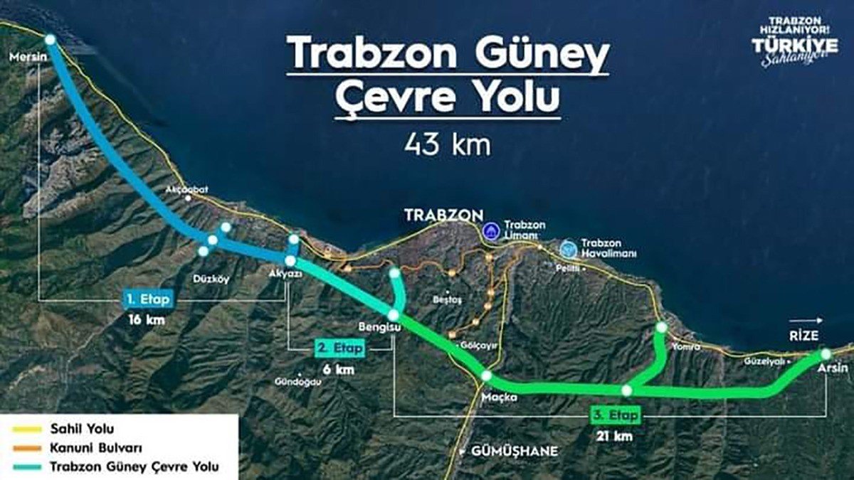 Güney Çevre Yolunun Akçaabat geçişi acele kamulaştırma kararı Resmi Gazete’de yayımlandı