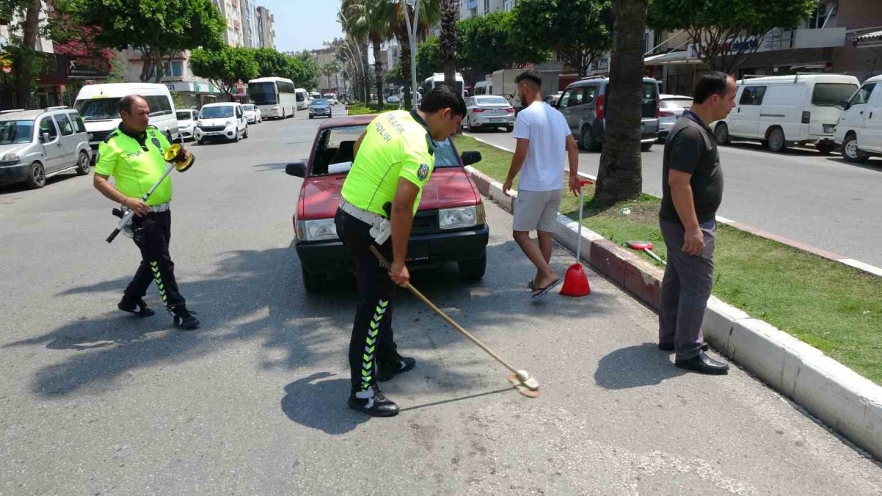 Otomobilin çarptığı yaya yaraladı