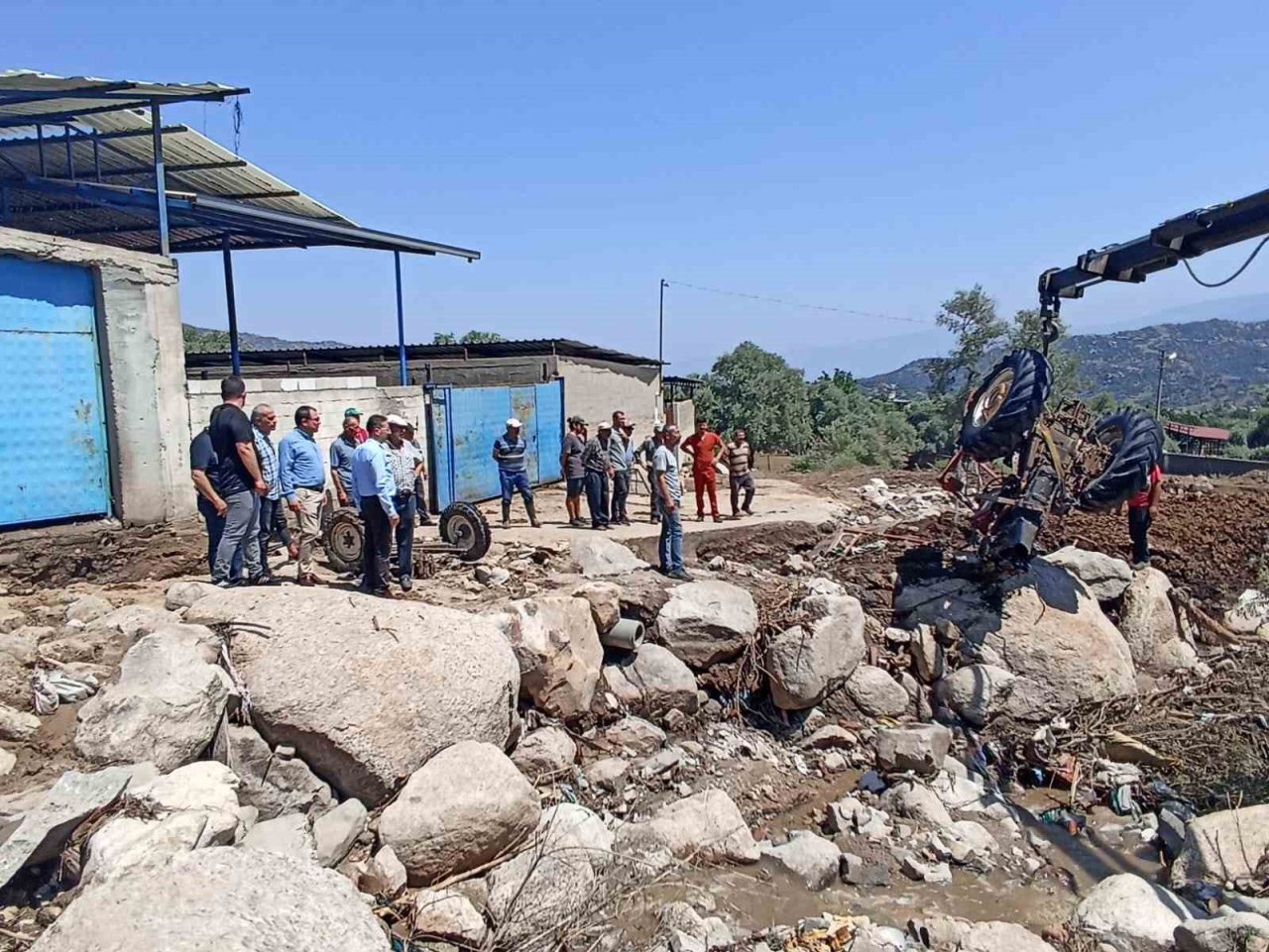 Selin vurduğu Çine Akçova’da çalışma başlatıldı