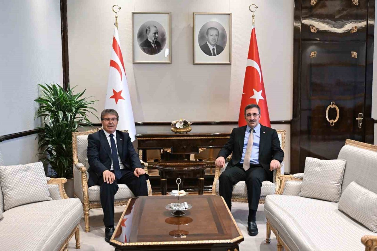 Cumhurbaşkanı Yardımcısı Yılmaz, KKTC Başbakanı Üstel ile görüştü