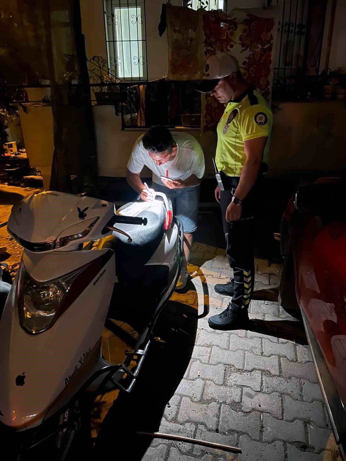 Motosikletin parası kadar ceza yazıldı