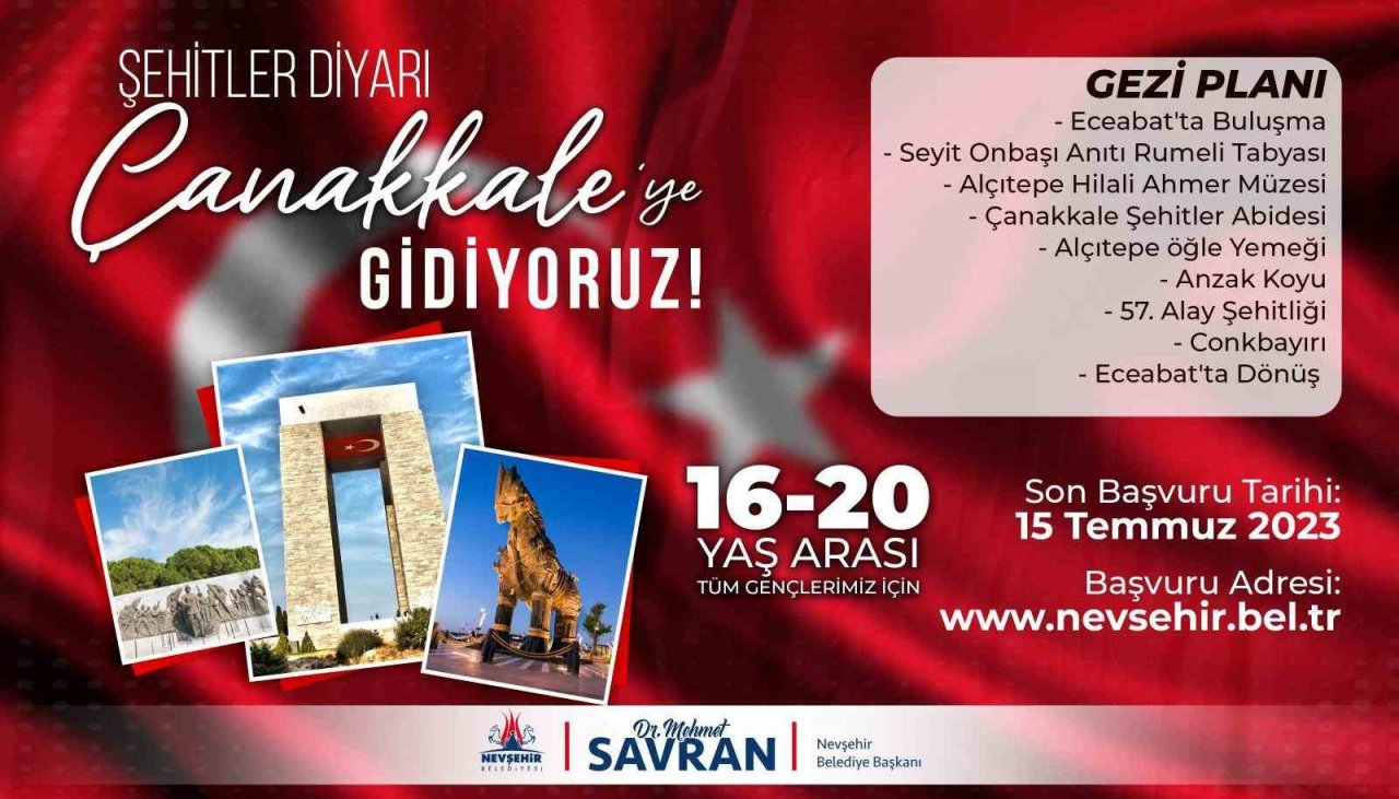 Nevşehir Belediyesi’nden Konya ve Çanakkale’ye gezi müjdesi