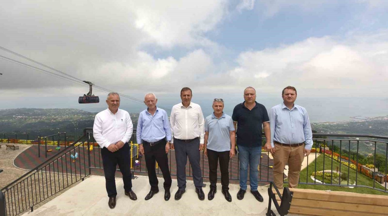 Beşikdağı’na teleferik ile çıktılar, projeyi yerinde incelediler