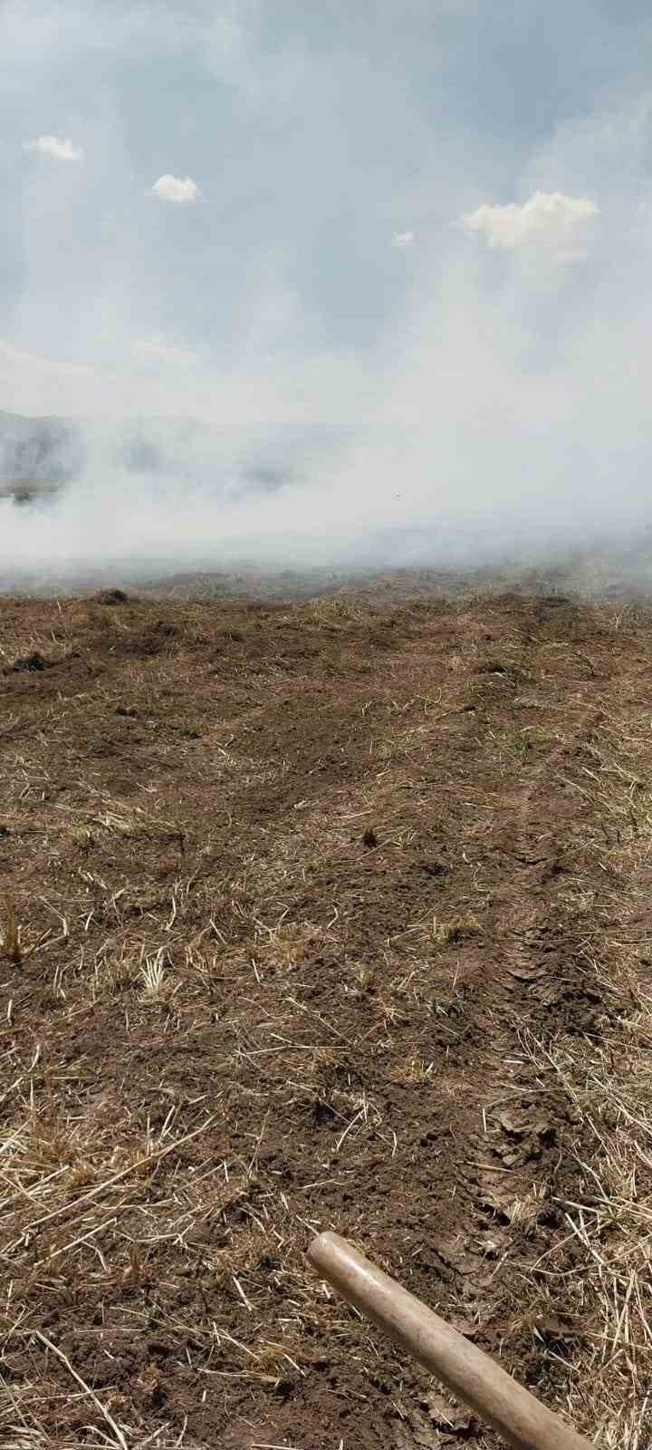 Anız yangını korkuttu