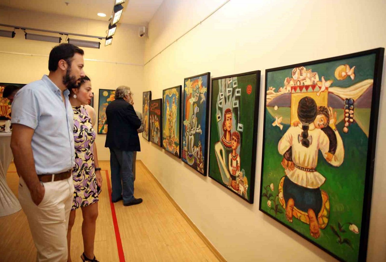 SANKO’da, anneler ve çocuklar temalı resim sergisi açıldı