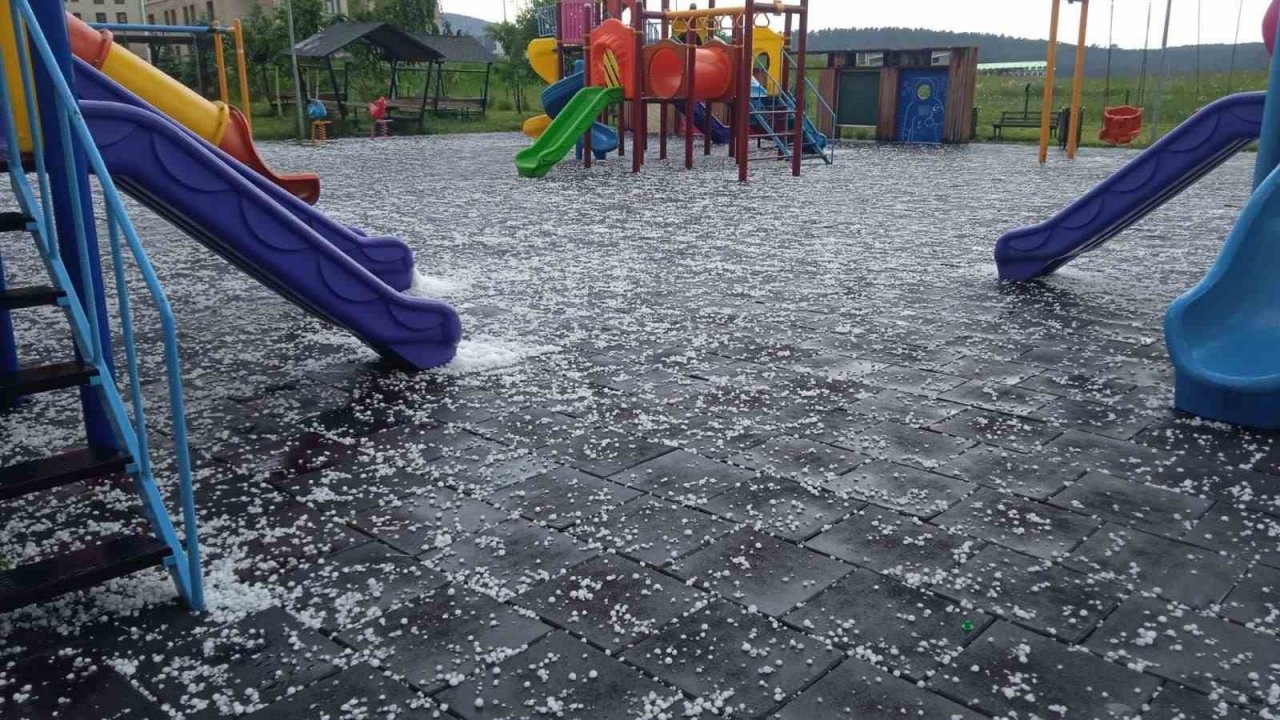 Sarıkamış’ı dolu vurdu