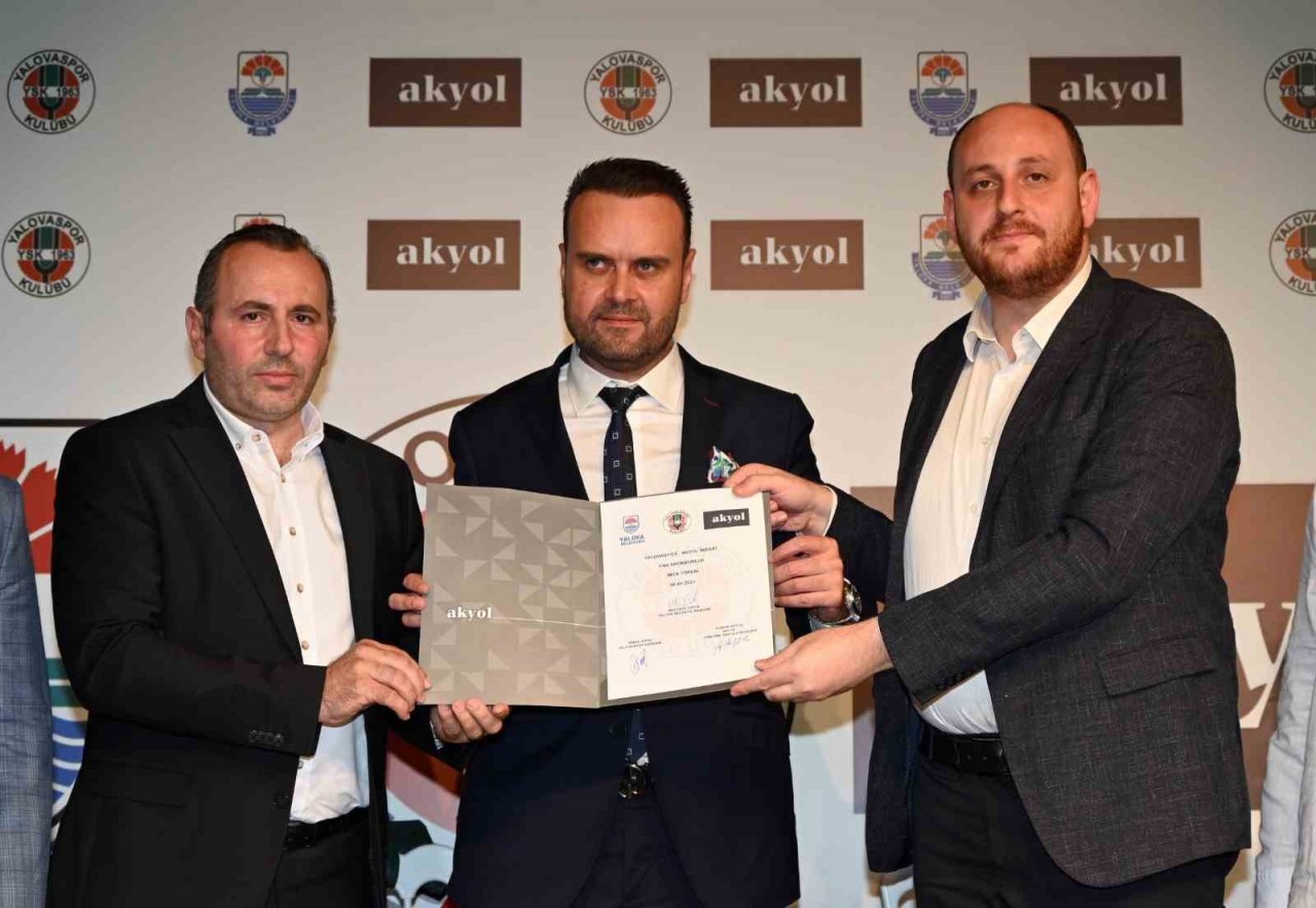 Yalovaspor’da sponsorluk anlaşması töreni