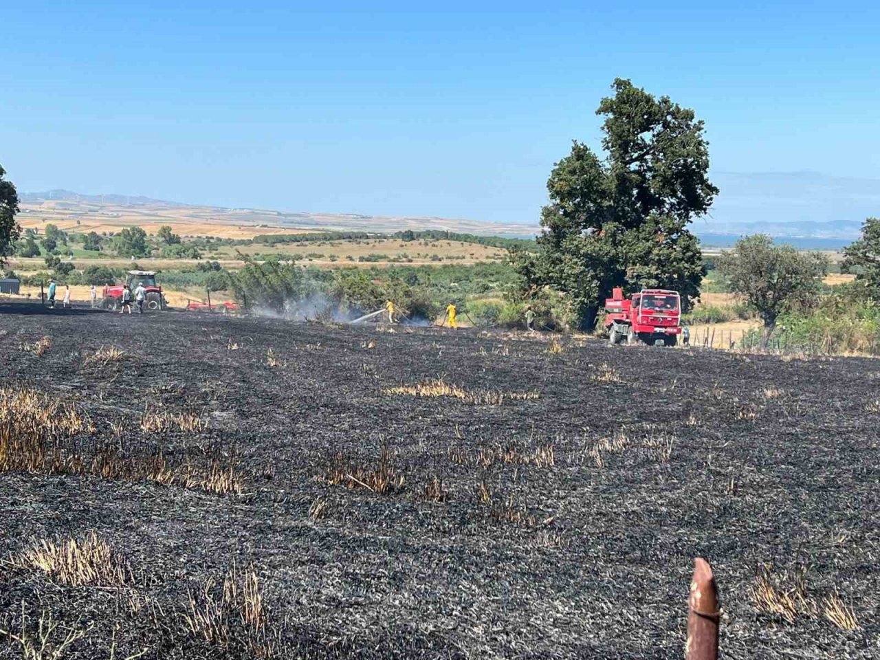 Gönen’de arazi yangınında 20 dönüm kül oldu