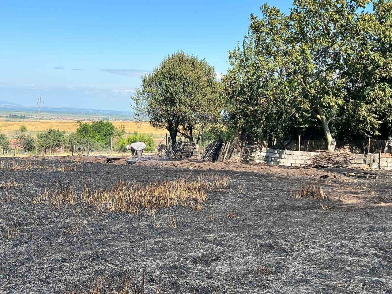Gönen’de arazi yangınında 20 dönüm kül oldu