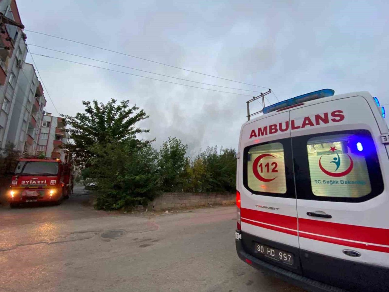 Osmaniye’de kullanılmayan kerpiç evde çıkan yangın korkuttu