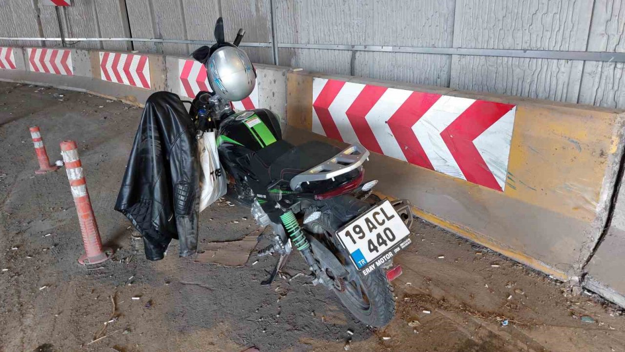"Ucube" alt geçitte motosiklet kazası: 1 yaralı