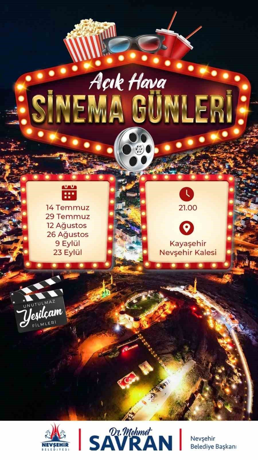 Nevşehir’de Açık Hava Sinema Günleri başlıyor
