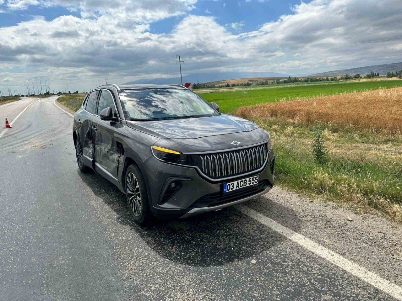 TOGG Afyonkarahisar’da ilk kazasını yaptı