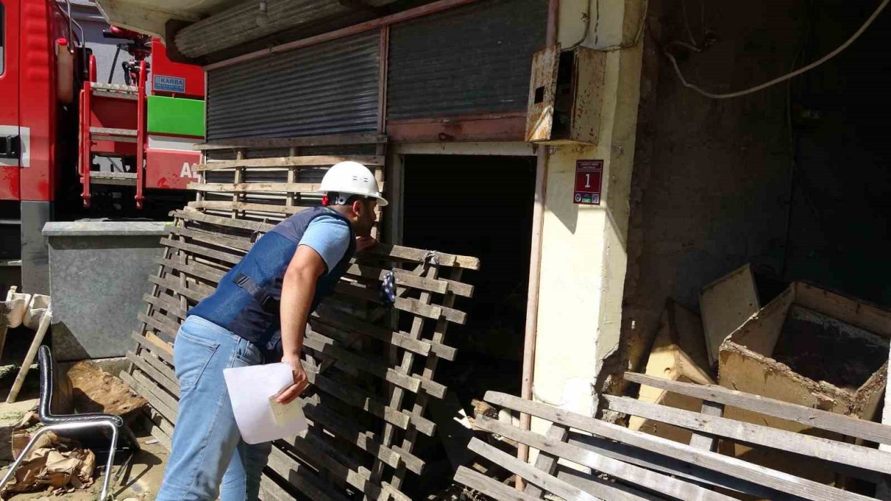 Karapınar beldesinde hasar tespit çalışmaları başladı