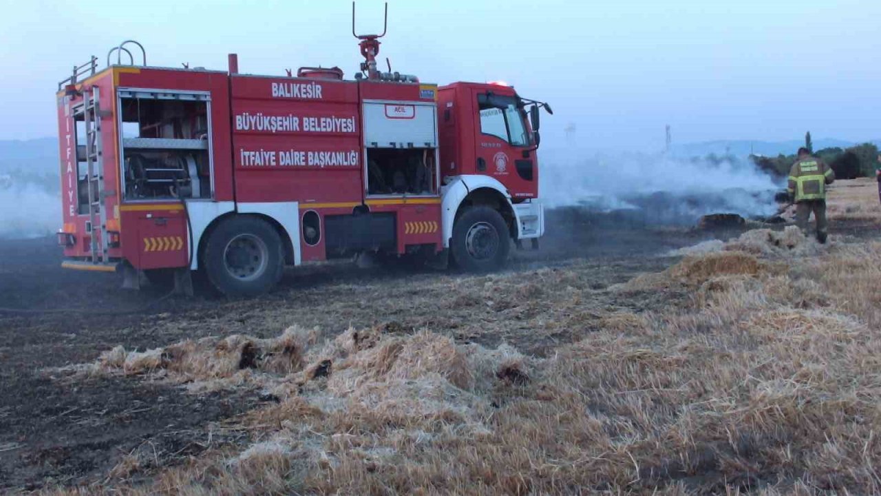 Balıkesir’de karganın neden olduğu anız yangını korkuttu
