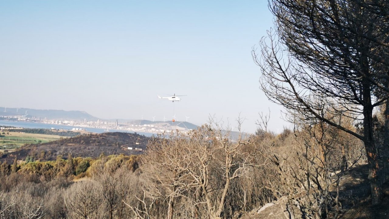 İzmir’deki orman yangınlarında soğutma çalışmaları sürüyor