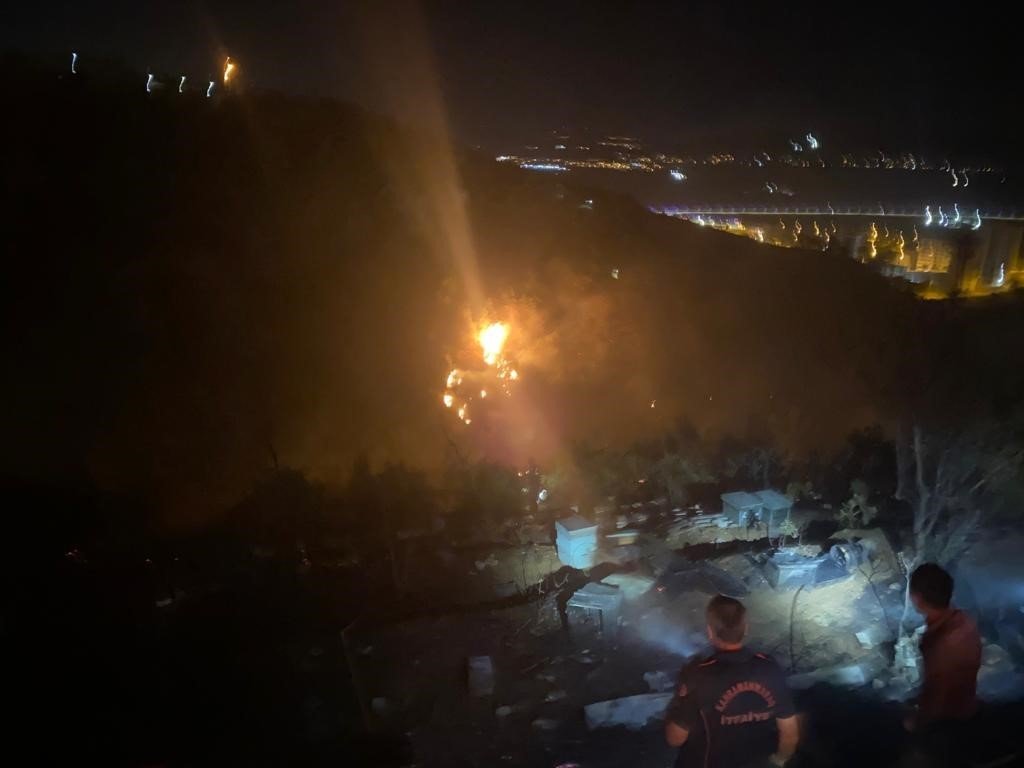 Kahramanmaraş’ta yaklaşık 7 dönümlük zeytinlik arazi kül oldu