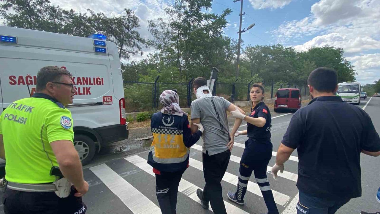 Çorlu’da trafik kazası: 1 yaralı