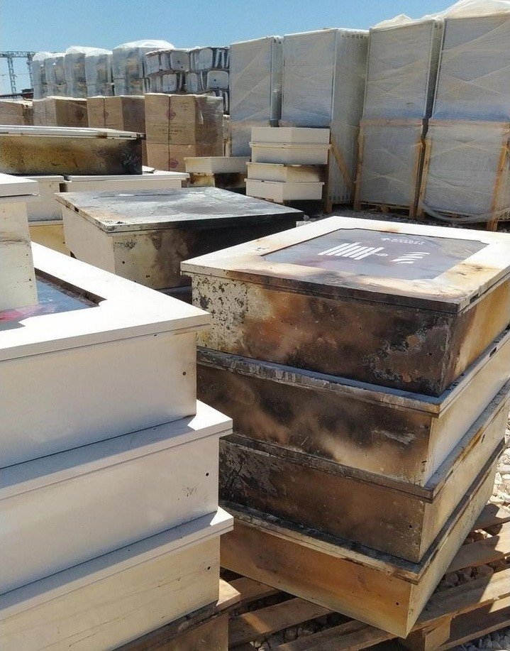 İnşaat malzemeleri alev aldı