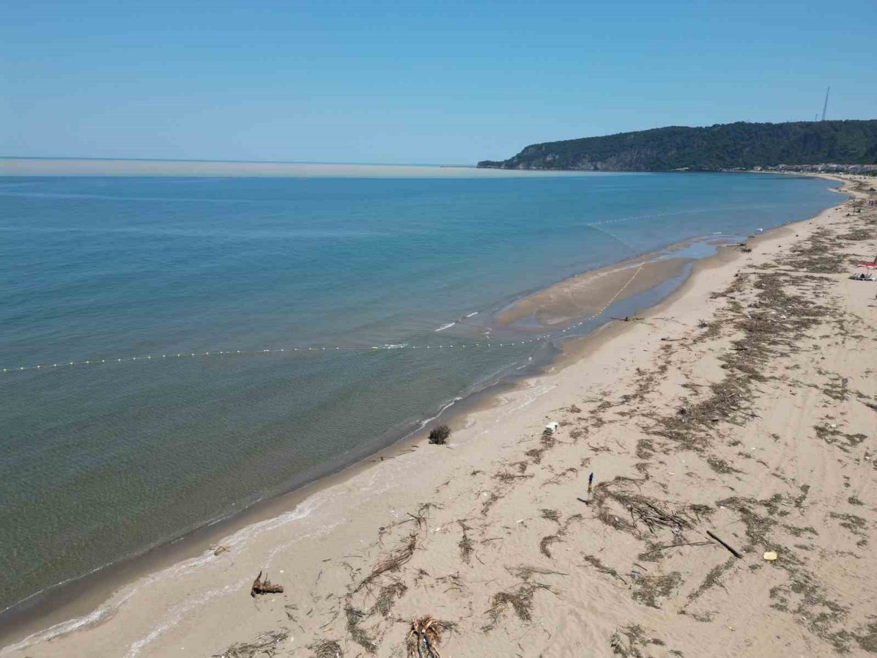 Bartın’da sel sonrası denizin rengi değişti
