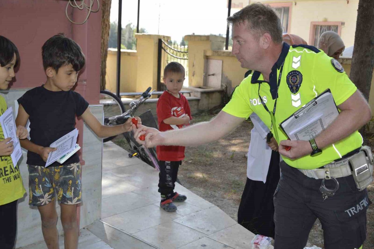Burdur’da yaz Kur’an kurslarında trafik eğitimi