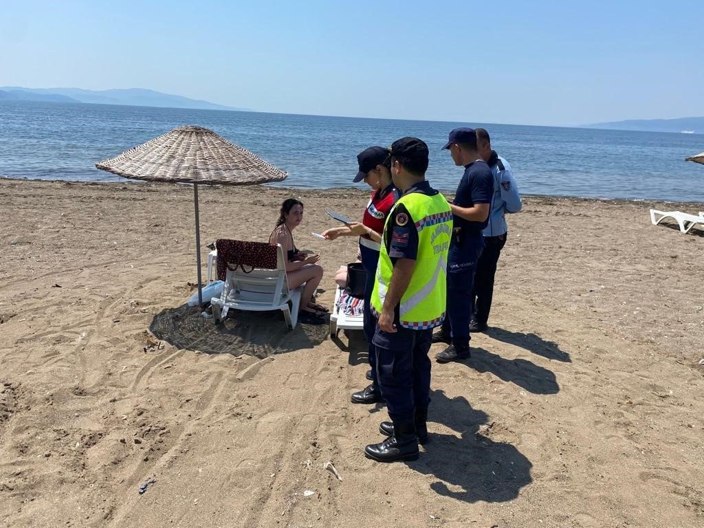 Sahillerde jandarmadan ortak denetim