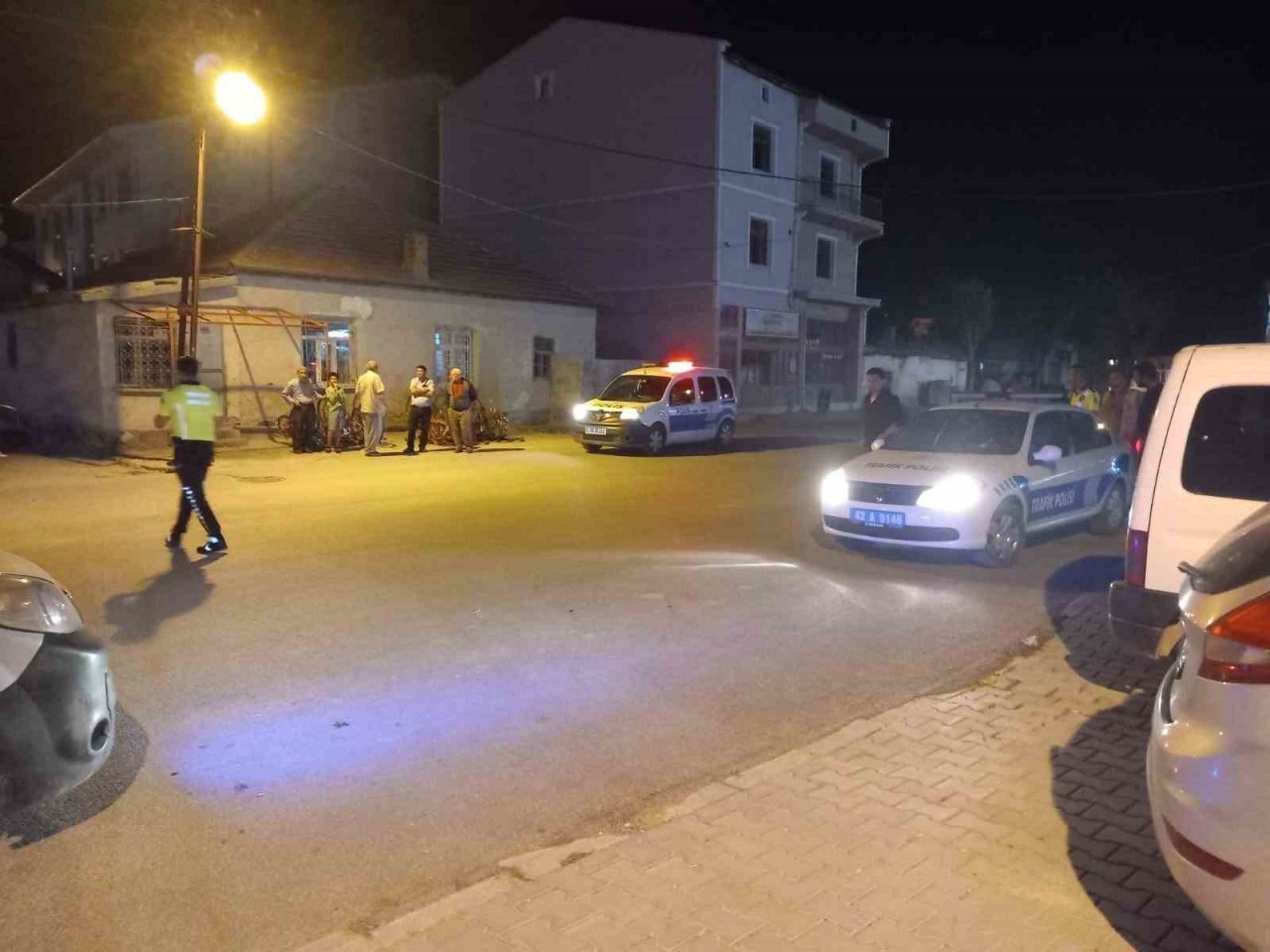 Konya’da otomobille çarpışan motorlu kurye yaralandı