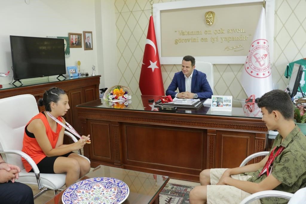 Muğla İl Milli Eğitim Müdürü Çay, Türkiye şampiyonu özel sporcuları ağırladı