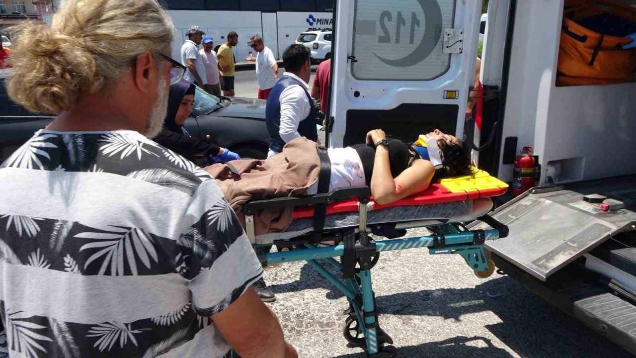 Kask takmayan sürücü ölümden döndü