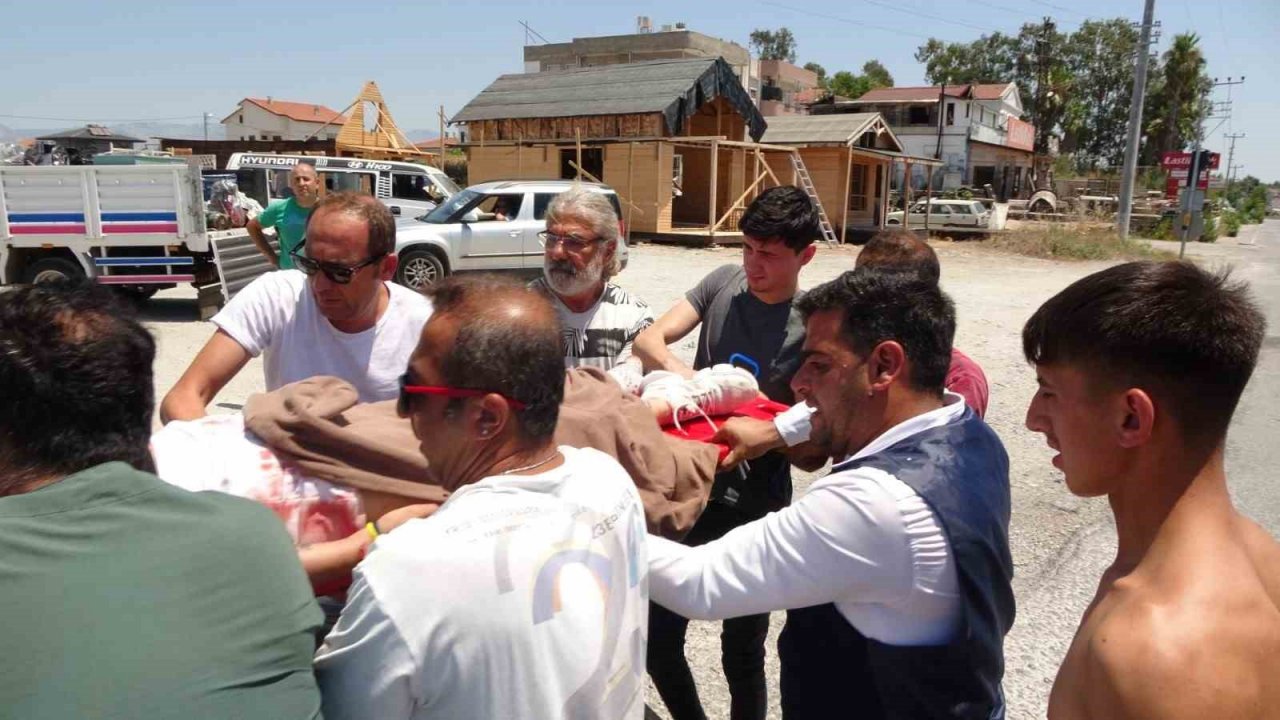 Kask takmayan sürücü ölümden döndü