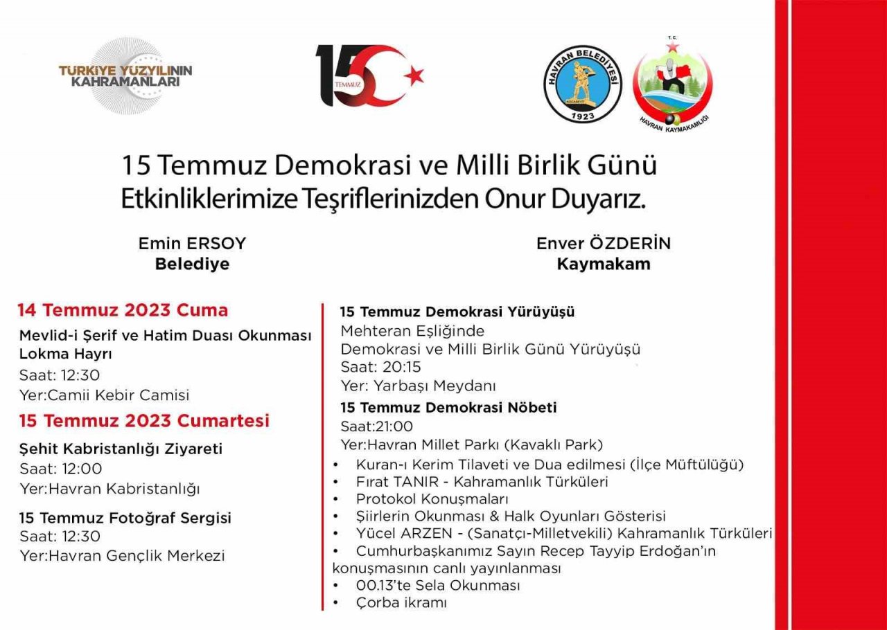 15 Temmuz’da Yücel Arzen Havran’da sahne alacak