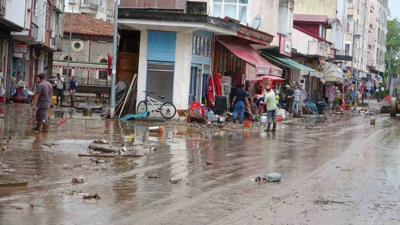 Selin vurduğu Piraziz ilçesinde temizlik çalışmaları başladı
