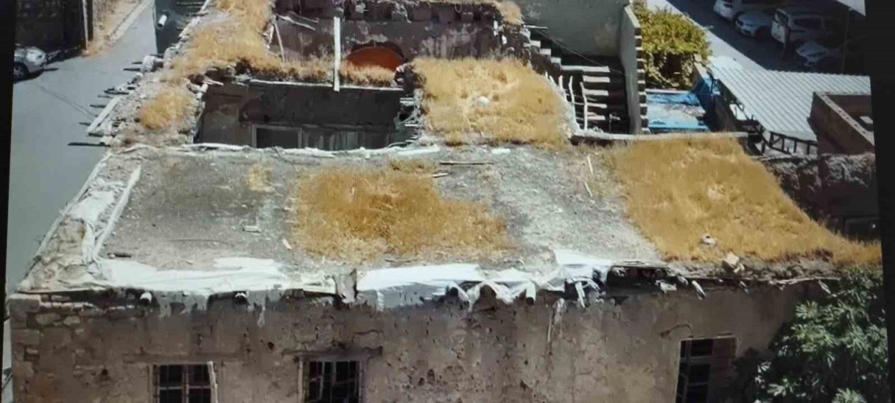 Mardinli küçük kız ’Patates TV’de sunduğu haberde harabeye dönen hamama dikkat çekti