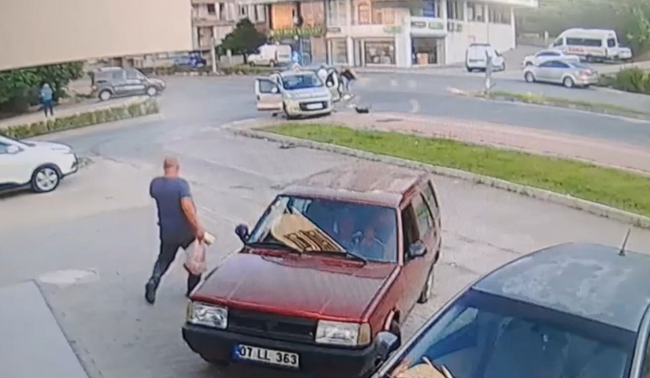 İki aracın arasında kalmaktan saniyelerle kurtuldu, geriye dönüp yaralılara yardımcı oldu