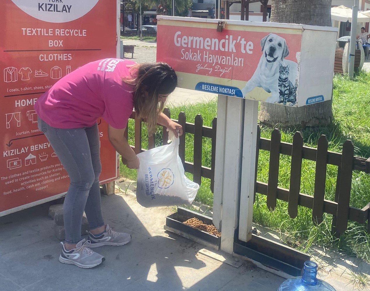 Germencik Belediyesi kavurucu sıcaklarda can dostlar için seferber oldu