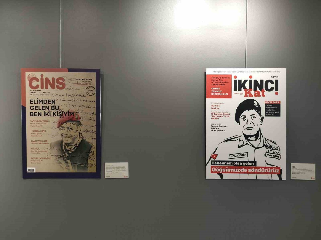 İstiklal Caddesi’nde ’15 Temmuz Dergi Kapakları Sergisi’ açıldı