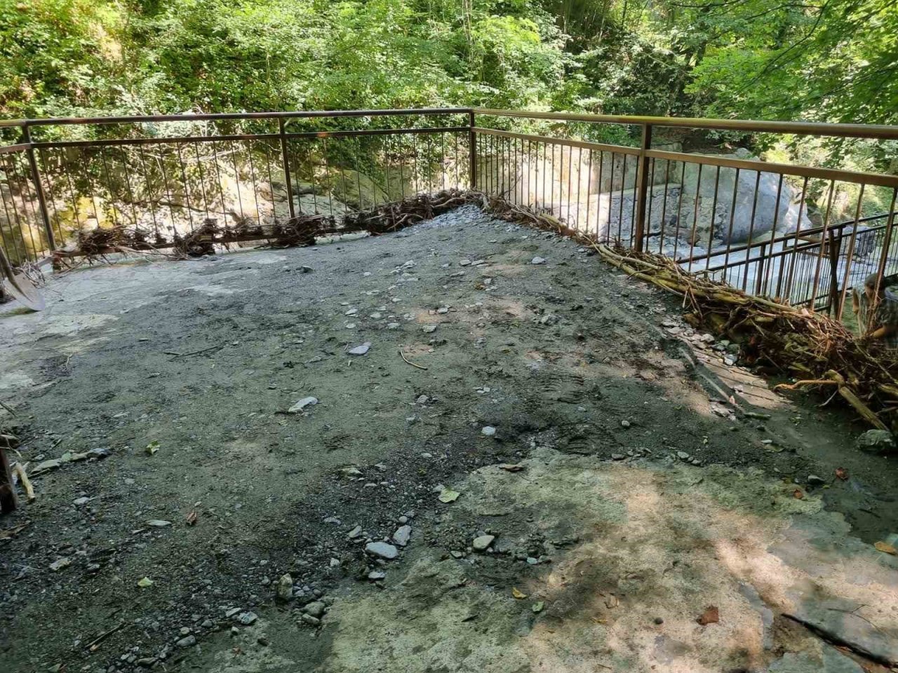 Sel sonrası tabiat anıtı alanları temizlendi