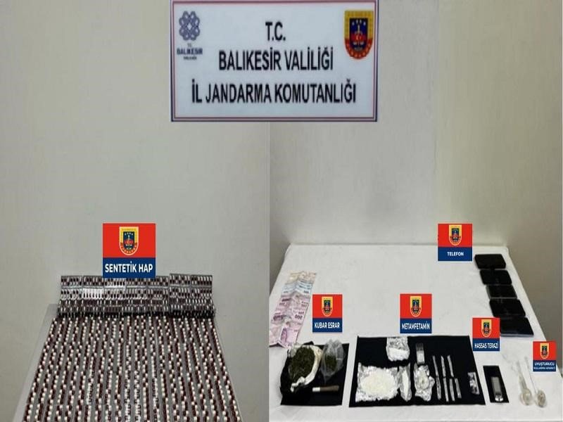 Balıkesir’de jandarmadan uyuşturucu operasyonu
