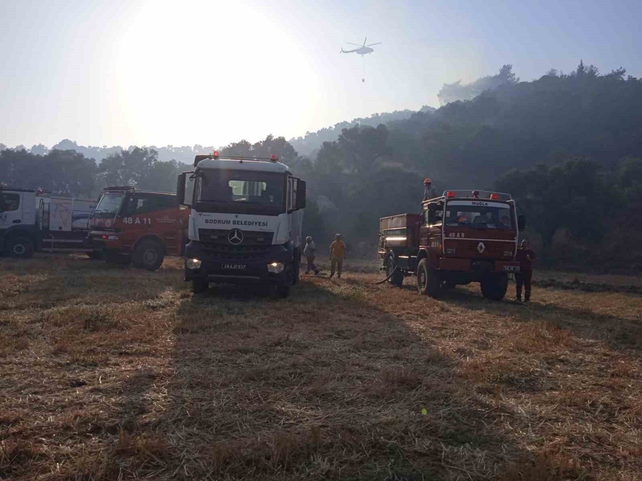 Belediye ekipleri yangın teyakkuzunda