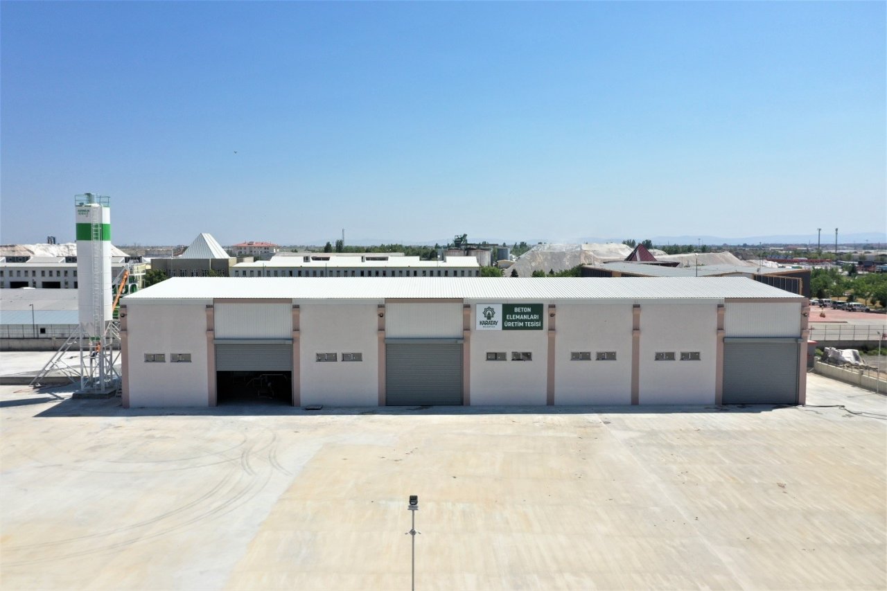 Karatay Belediyesi Beton Elemanları Fabrikası kurdu