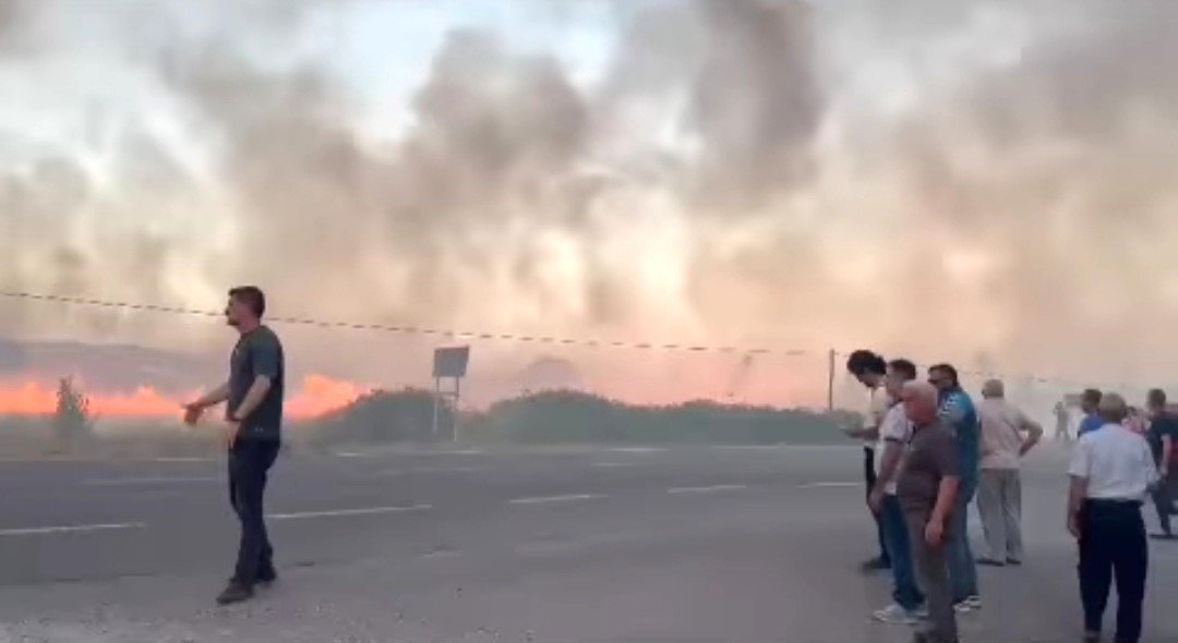 Simav’da arazi yangını