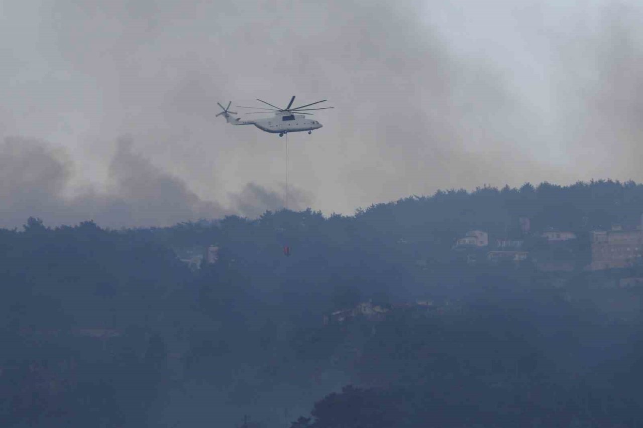 Hatay’daki orman yangına havadan müdahale tekrardan başladı