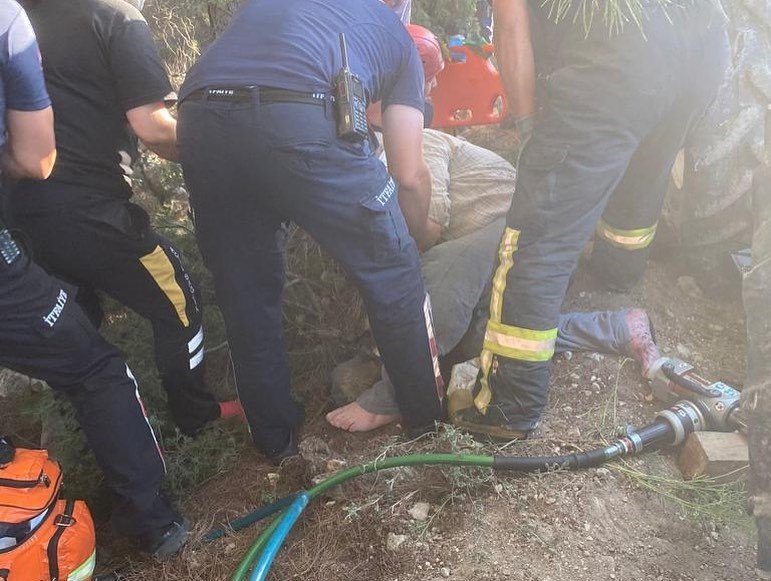 Kırkağaç’ta traktör devrildi, 1 kişi yaralandı