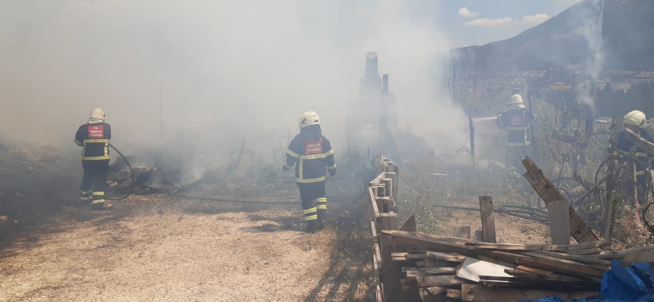Amasya’da bağ evinde korkutan yangın