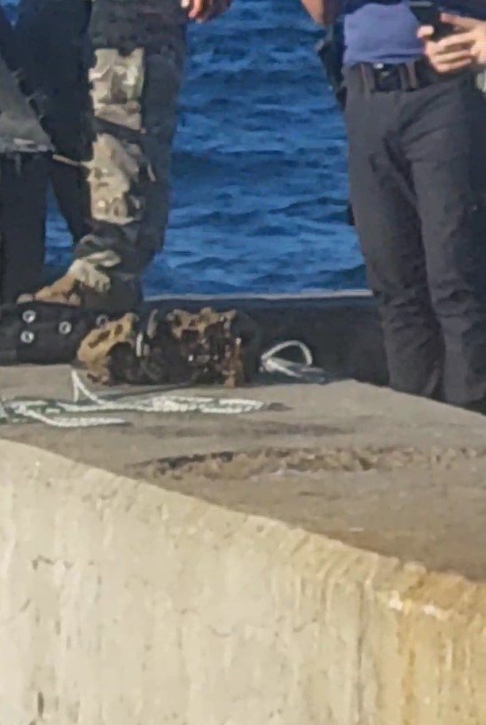 Boğaz’da salyangoz avlarken top mermisi buldu