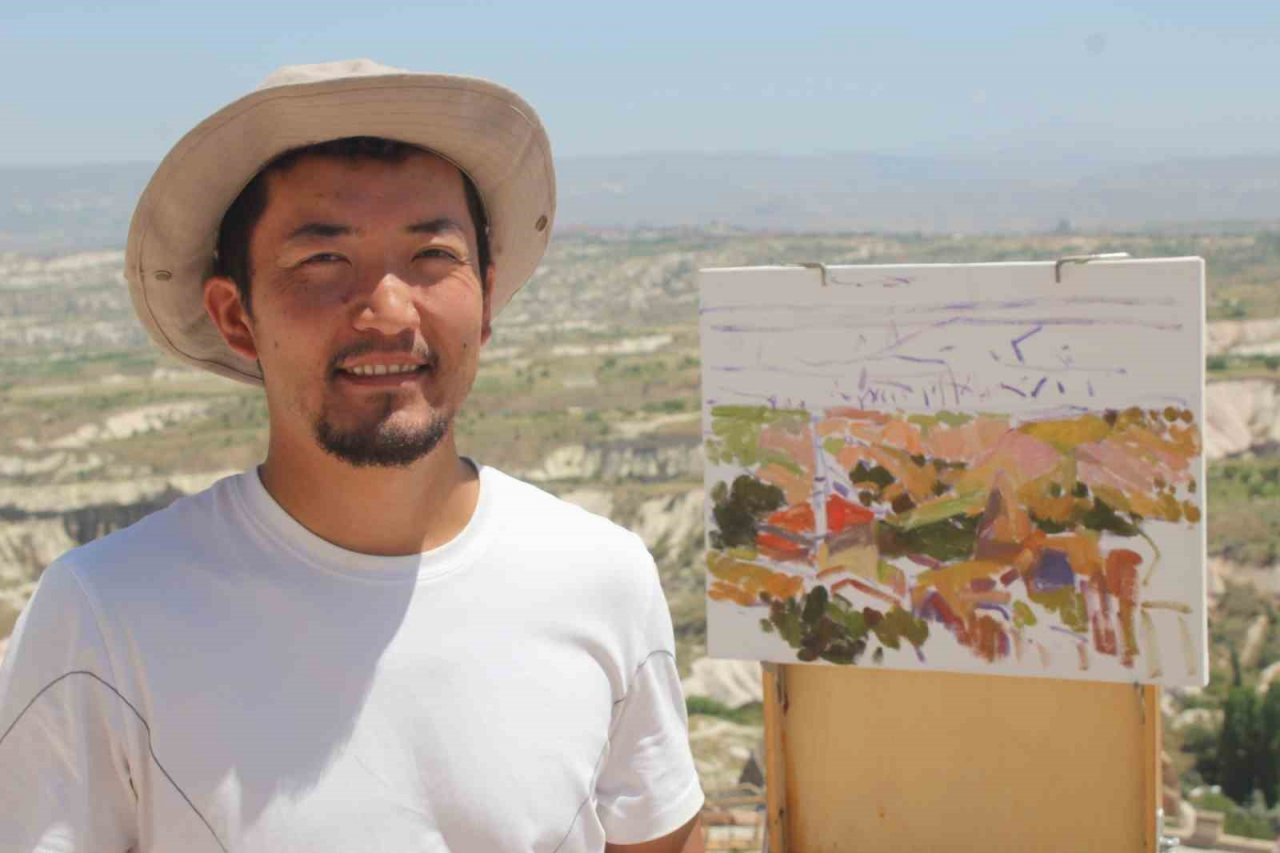 Ressamlar Kapadokya’yı resmetti